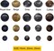 90Pcs Faux Buffalo Horn Suit Coats Buttons 5 Color 3 Size (15MM, 20MM, 25MM) for Jacket Sleeves and Pants Sport Coat (5 Color)